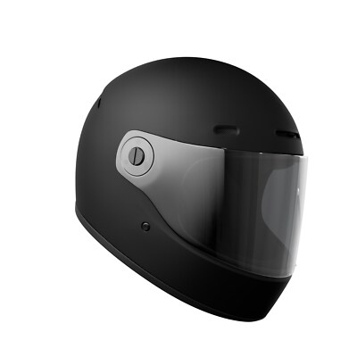 John Doe JD/ONE Frozen Black Integral Motorrad Helm Gr. S - Schwarz Matt