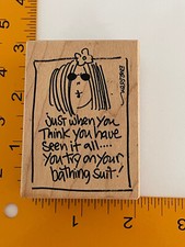 Bathing Suit Rubber Stamp by American Art Stamp - Emerson Quillin
