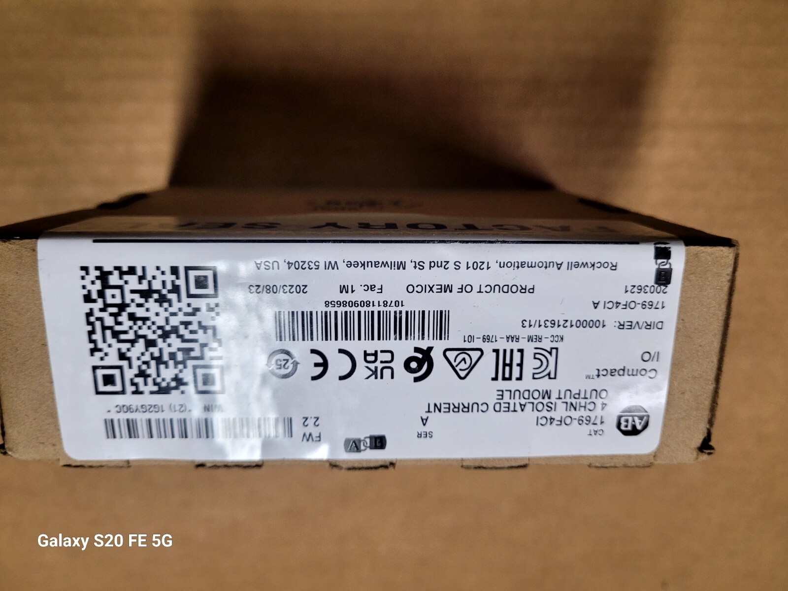 AllenBradley 1769OF4CI CompactLogix 4Point Isolated Analog Current