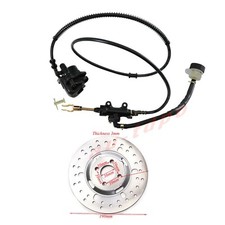 Rear Hydraulic Rear Brake Calliper Cylinder Disc Rotor for Go Kart Cart ATV Quad