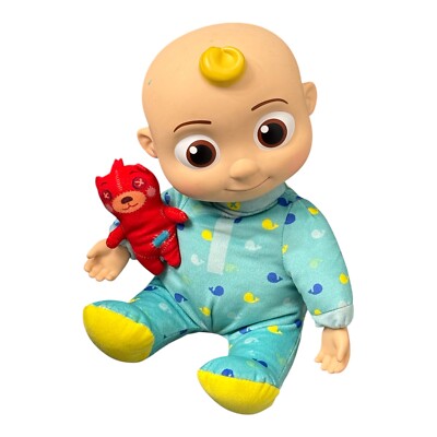 Cocomelon 12 Inch Musical Talking Bedtime JJ Doll with Teddy Soft Body Tested