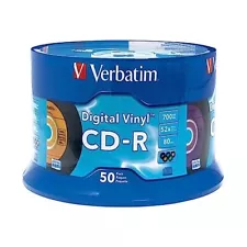 Verbatim CD-R Blank Discs 700MB 80min 52X Recordable  Assorted Sizes , Styles 
