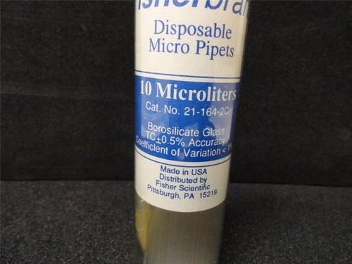 Fisherbrand 10 ml micro pipette codice arancione QTY-100 vetro monouso 21-164-2C A22 - Foto 2 di 3
