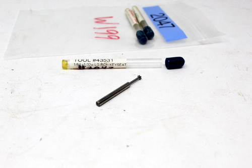 Harvey Tool 43531 1/8"T x 1/32"Bx1/8" Schaft unbeschichtet Hartmetall Schlüsselsitz Fräser 1 Stück - Bild 1 von 7