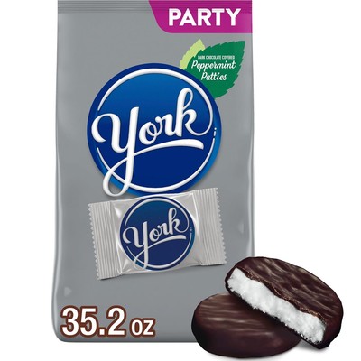YORK Dark Chocolate Peppermint Patties, Easter Candy Party Pack, 35.2 oz