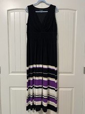 Lauren Ralph Lauren Women’s Plus Sleeveless Striped Hem Maxi Dress Size 14W