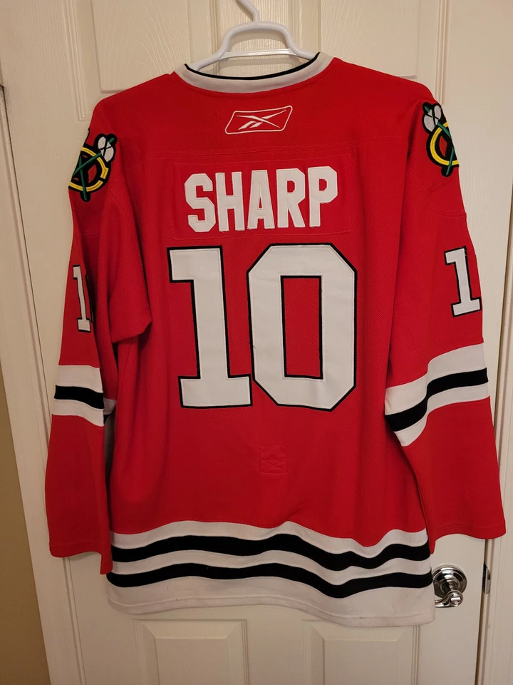 Camiseta deportiva Reebok CCM Chicago Blackhawks Patrick Sharp Home talla 54 correa de lucha Foto 2 de 4