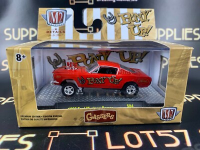 Pony UP Black Gasser 1966 Ford Mustang *** M2 Machines 1:64 NEU