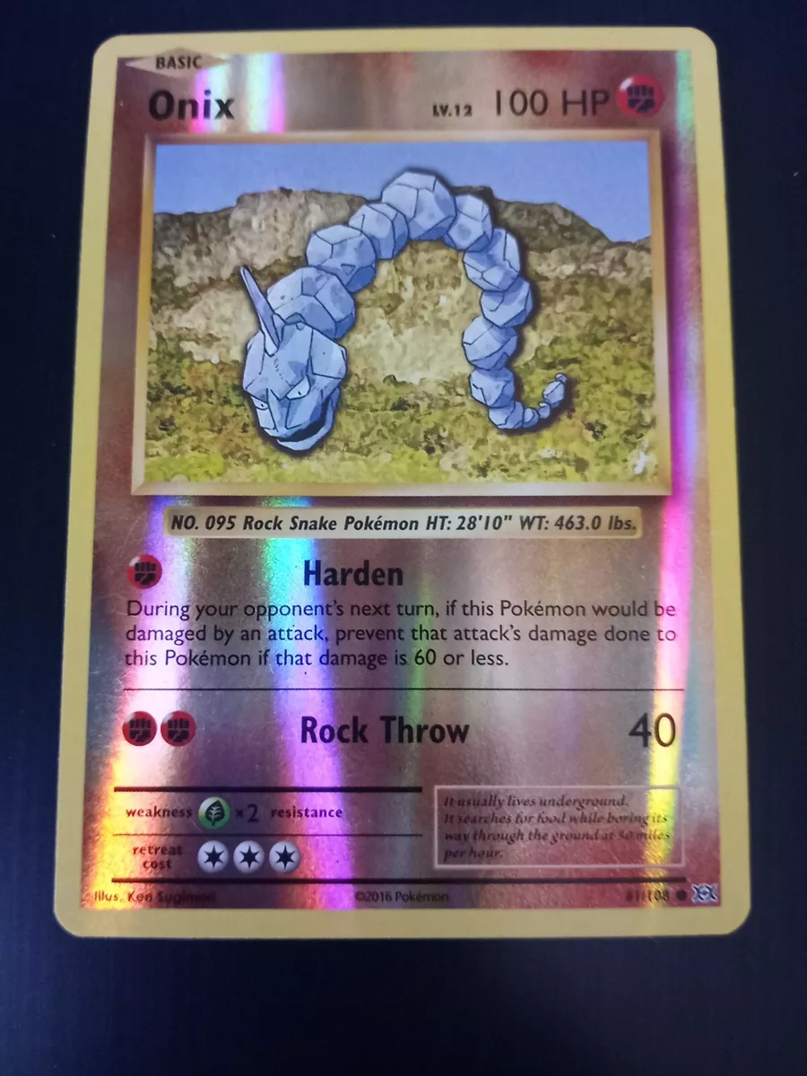 Pokemon Card TCG Trading Card Game XY Evolution #61/108 Onix English