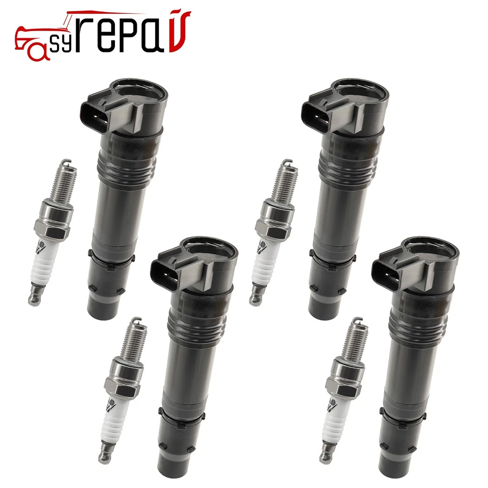 4X Ignition Coil + Spark Plugs for Kawasaki Ninja 1000 650 650R ZX12R ZX9R - Image 2 of 4