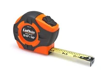 3/4" X 16' Quikread Power Return Yellow Clad Tape Measure, for more durable mark