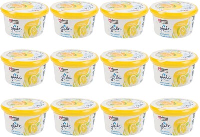 12 Glade Mini Gel Air Freshener Deodorizer Lemon Zing Scent Each 2.5 oz (70 g)