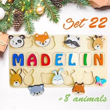 Puzzles Personalized Wood Puzzle Interactive Toys Gift for Child Child's Puzzle