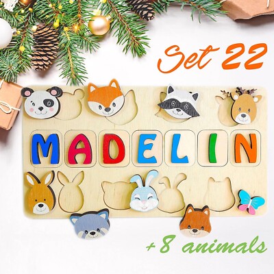 Puzzles Personalized Wood Puzzle Interactive Toys Gift for Child Child's Puzzle