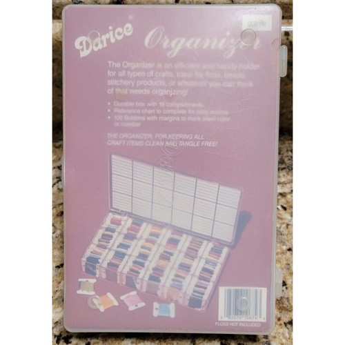 Darice Embroidery Organizer Box Case w/ Assorted Color Skeins floss - Picture 2 of 4