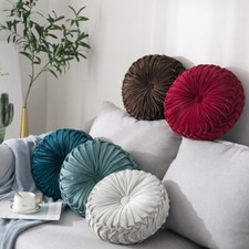 Round Velvet Pumpkin Cushion Tatami Seat Sofa Chair Throw Pillow Bed Room Decor
