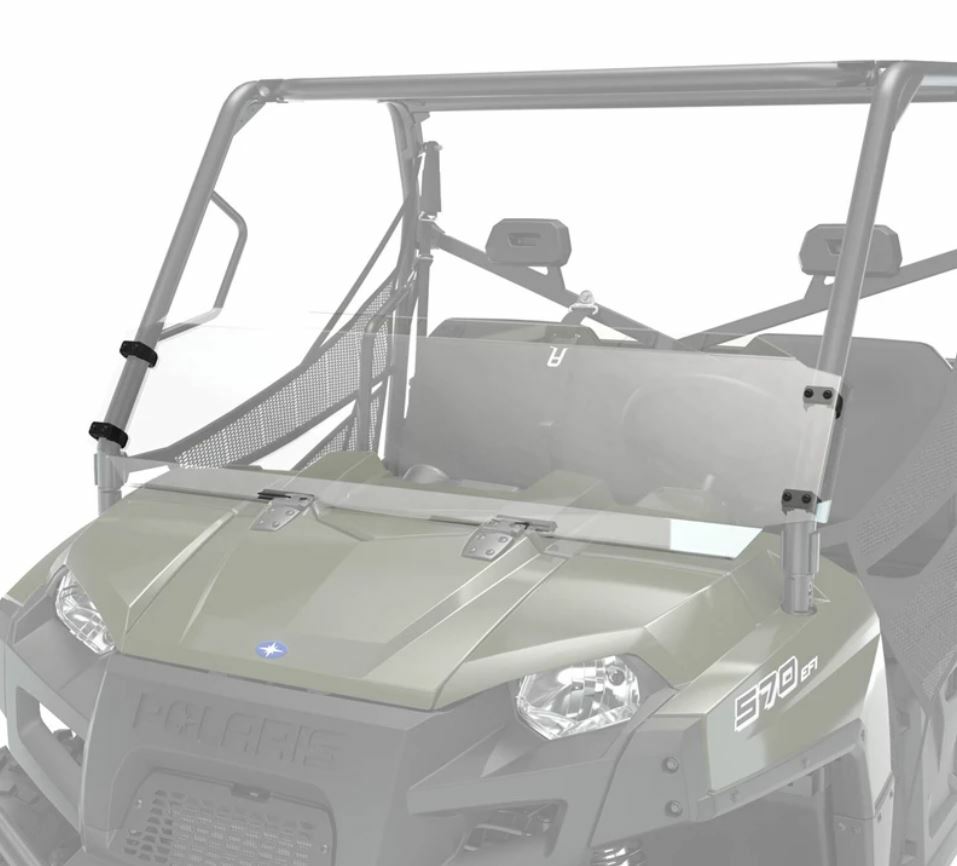 Genuine Polaris Lock & Ride Half Windshield - 16'-21' 570/ Crew Full-Size