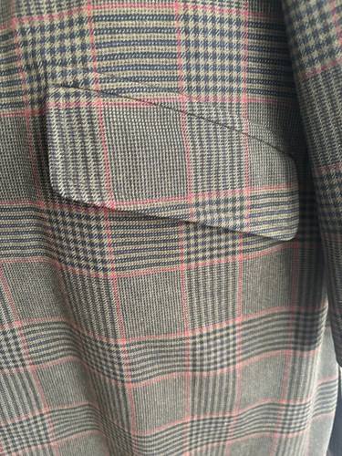 Vintage Aquascutum Plaid Check Showerproof Wool Balmacaan Overcoat/ Top Coat -38 - Picture 12 of 15