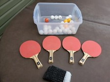 Stiga Ping Pong paddles x4 with over 20 balls and net
