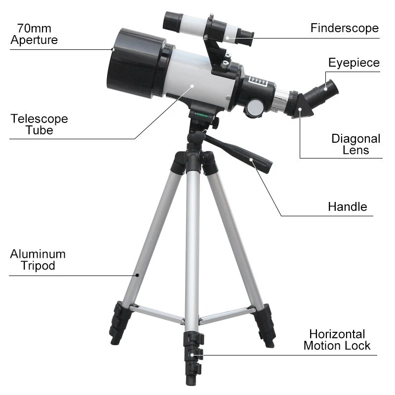 150X Refractive Astronomical Telescope Outdoor HD Night Vision Present DIY Kit - Image 3 of 4