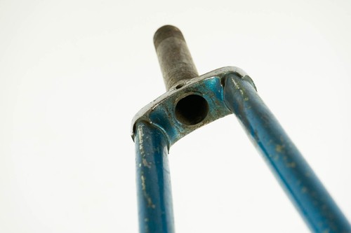 CLASSIC 70s FORK STEEL 1" VINTAGE ROAD BIKE FRAME 700C 28" chrome bicycle old - Picture 7 of 8