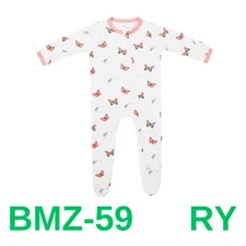 KYTE BABY Unisex Zipper Closure Footies, Rayon Made From Bamboo, 3-6 Months