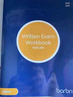 2025 2026 Barbri Bar Review Written Exam Workbook UBE MPT MEE Multistate ESSAY