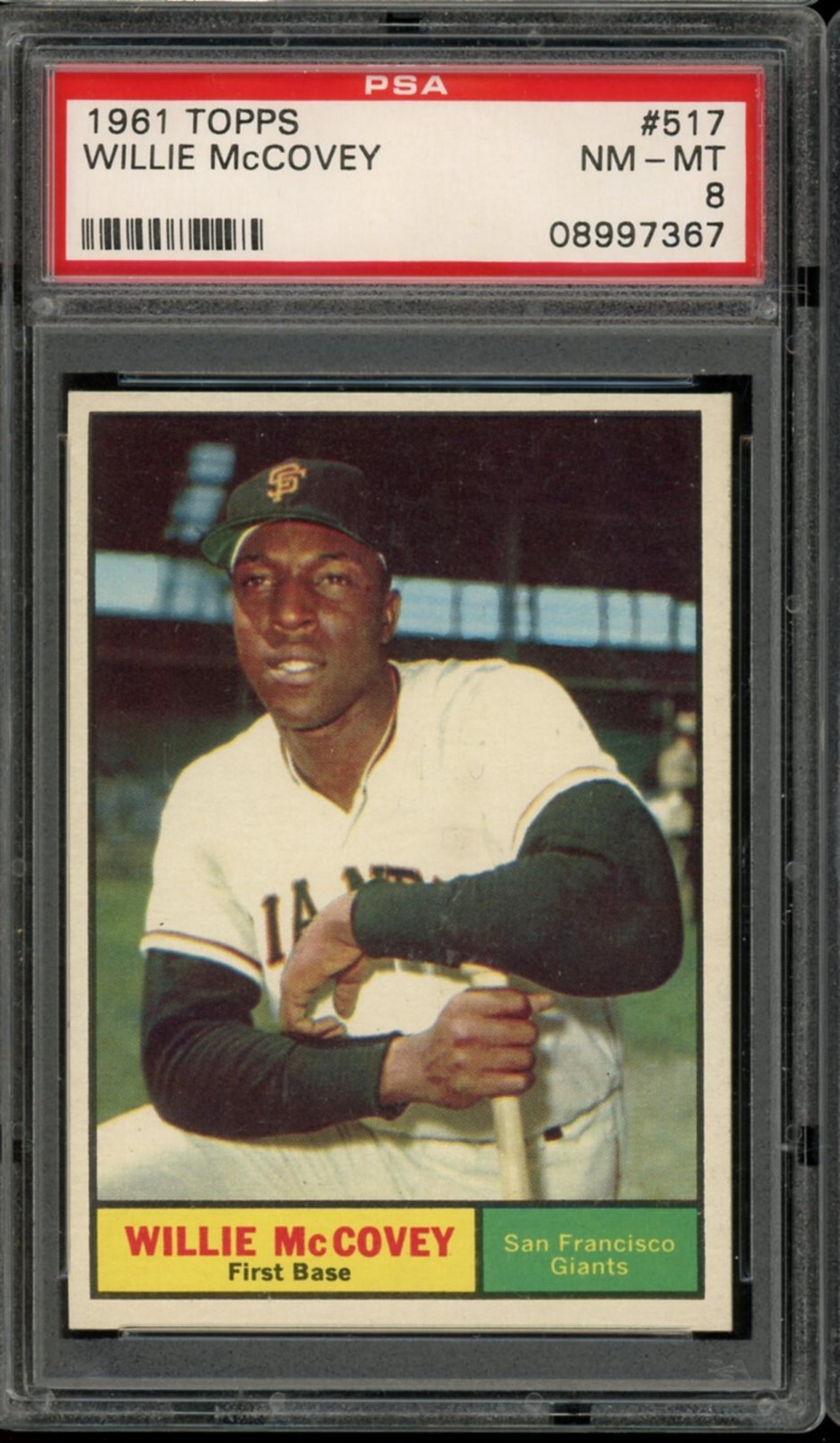 1961 Topps Baseball #517 Willie Mccovey PSA 8