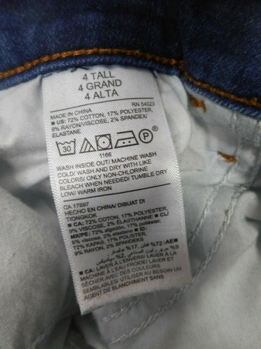 Old Navy Jeans Women’s 4 Blue Tall Super Skinny Mid-Rise 27x31 Rockstar - Picture 12 of 12