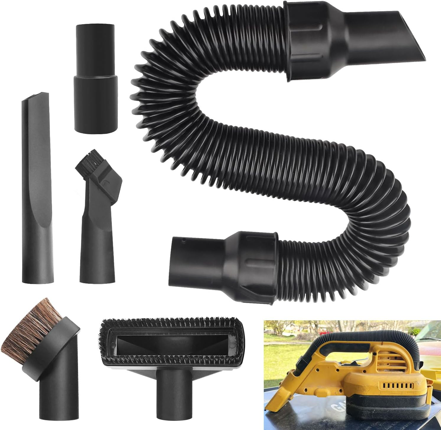 Vacuum Hose Assembly 1 Set Universal Attachments for DeWalt Cordless Vacuums