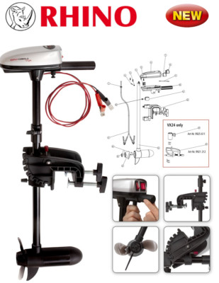 Rhino Cobold-Aussenbord-Motor VX 24 Elektromotor 12V / Gewicht nur 3,6kg!