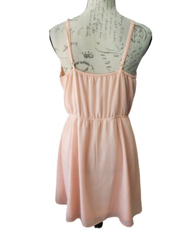 Umgee Peach Lined Summer Dress Women's L V-Neck Adjustable Spaghetti Straps - Picture 3 of 9