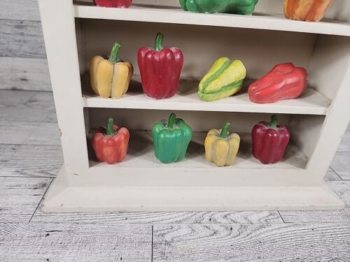 Vintage Kitchen Pepper Shelf Clock 16" Barn Farmhouse Decor Wall Or Countertop - Picture 2 of 11