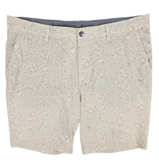 Adidas Ultimate 365 Golf Chino Shorts Men's Size 36 Beige Golf Print Tee Flag