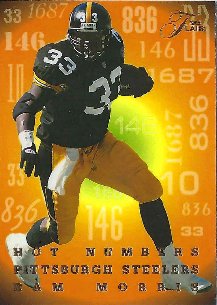 1995 Flair Hot Numbers Bam Morris -Pittsburgh Steelers | eBay