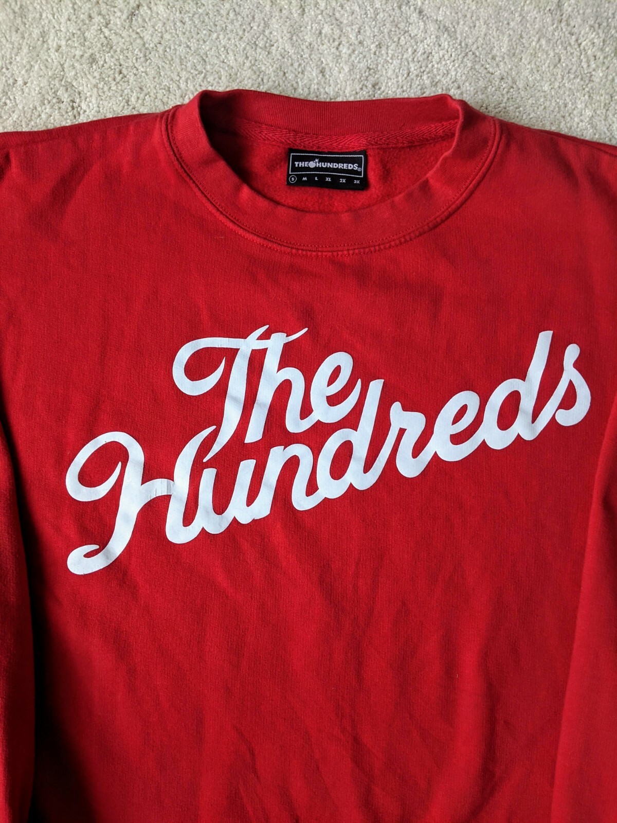 The Hundreds  Crewneck Red Sweatshirt - "Forever Slant" - Size Small image 2