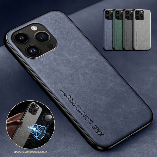 Shockproof Rubber Magnetic Leather Case For iPhone 14 Pro 15 Pro Max 14 13 12 11 - Picture 14 of 26