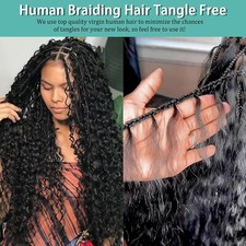 Human Braiding Hair for Boho Braids Human Hair Braiding Hair 110g 20 Inch Curly