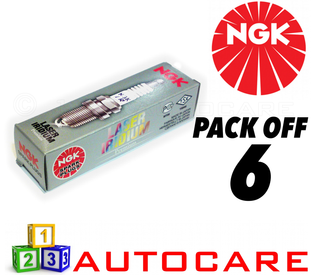 NGK Laser Iridium Spark Plug set - 6 Pack - Part Number: DFH6B-11A No. 6858 6pk