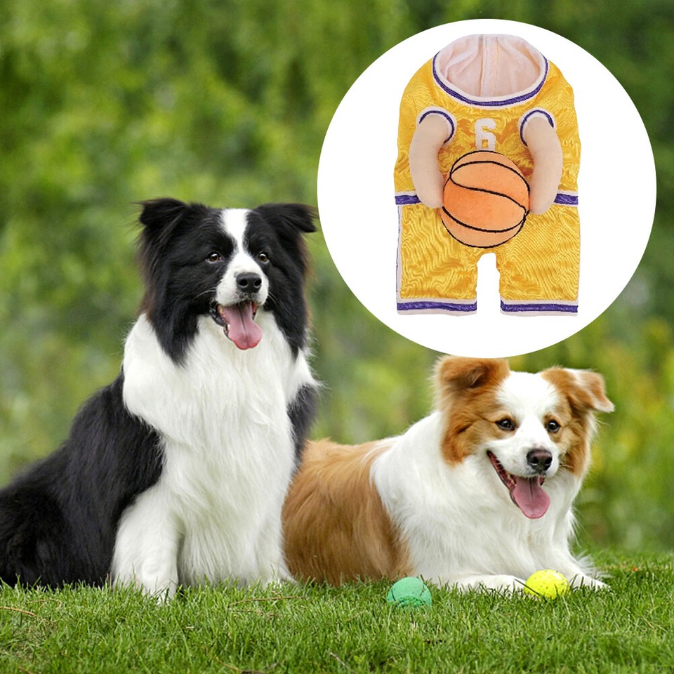 Dog Basketball Player Costume with Ball Pet Halloween Costume Halloween