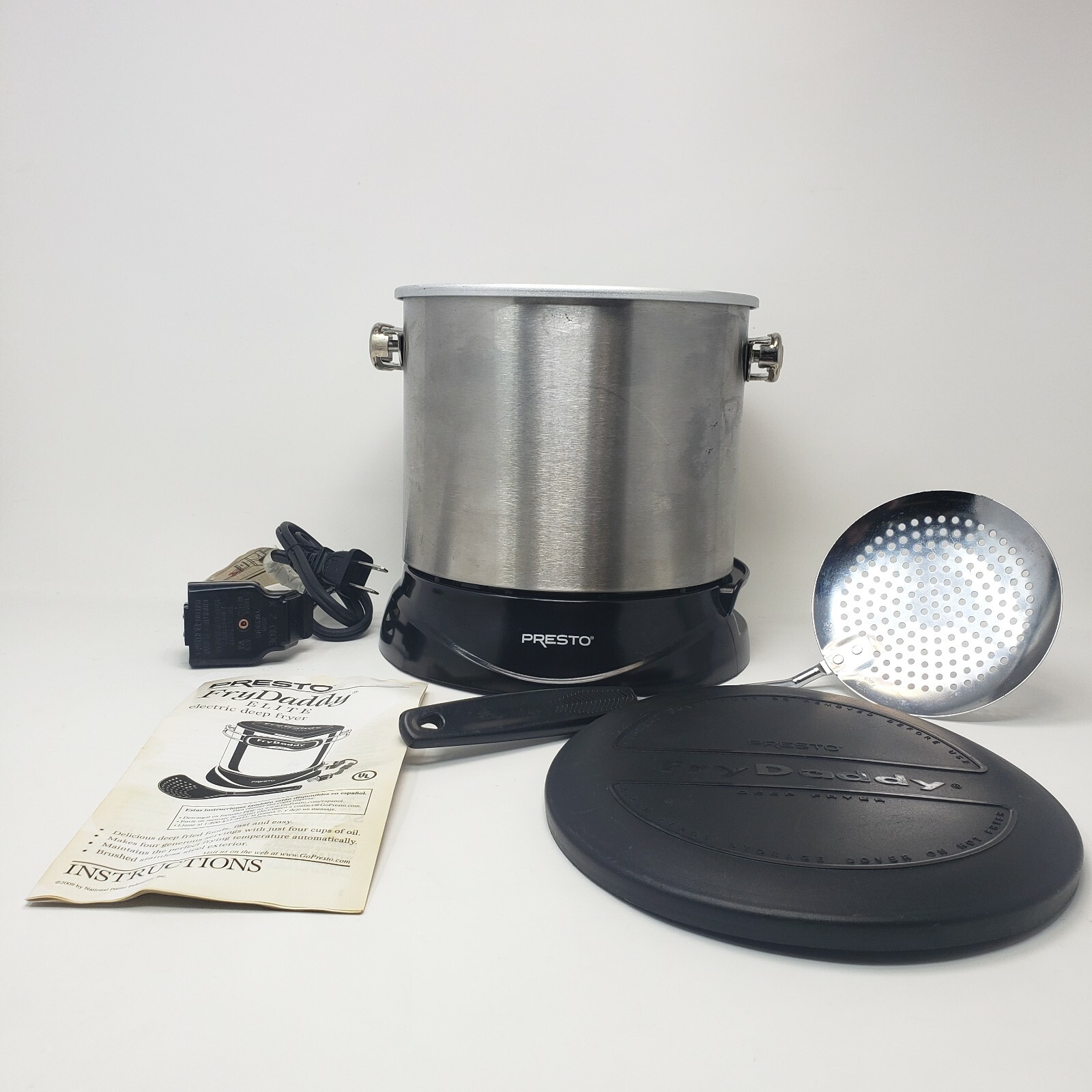 Presto Fry Daddy Elite 4Cup Electric Deep Fryer 0542610 Cord Lid