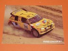 CARTE POSTALE CPA AUTOMOBILE COURSE RALLYE PARIS-DAKAR 1987 PEUGEOT 205 TURBO 16