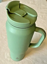 Basin Travel Mug Straw is missing 30 Oz Stainless Steel Double-wall pre-owned