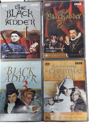Black Adder Series 1 2 3 & A Christmas Carol DVD Free Post