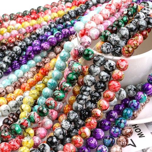 Glass Beads for Jewelry Making, 600pcs 8mm Glass Crystal Pattern Beads 24 Col... - Picture 7 of 7