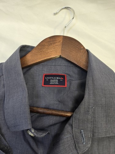 UNTUCKit Orville Shirt Mens XL Blue Wrinkle Free Long Sleeve Button Up Cotton - Picture 2 of 8