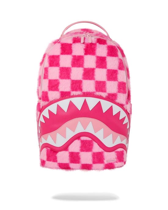 SPRAYGROUND ファーリュック Sprayground Furzilla Shark Pink Check Backpack BRAND NEW | eBay