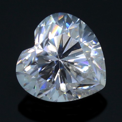 Natural 1 Ct Certified D Color VVS1 Excellent Cut 6.50 MM Heart White Diamond - Picture 5 of 6