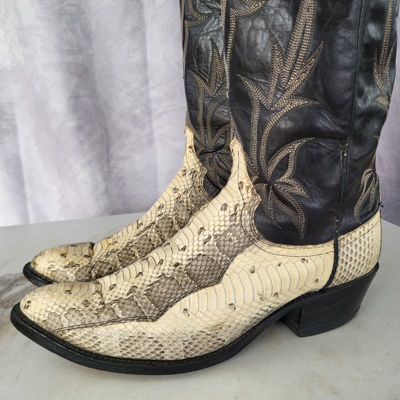 Dan Post USA Natural Spotted Python White Men's S… - image 8