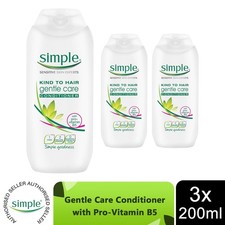 Simple Kind to Hair Gentle Care Shampoo with Vitamin B5 200ml/400ml - 3 Pack